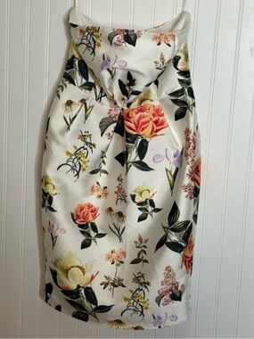 Floral Print White Mini Dress